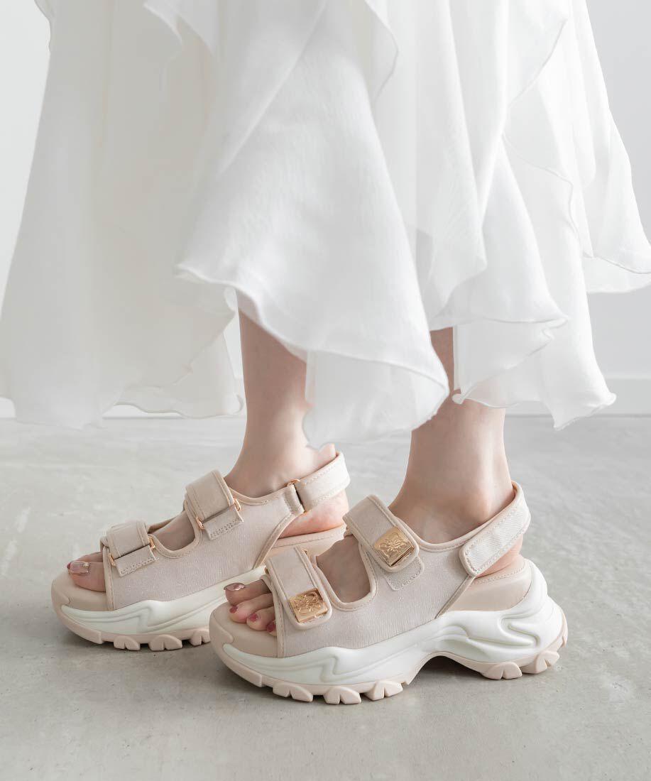  「モノグラムスクエアパーツスポーツサンダル」|サンダル|