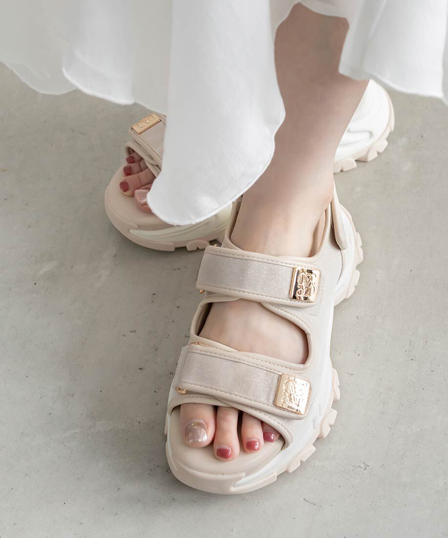  「モノグラムスクエアパーツスポーツサンダル」|サンダル|