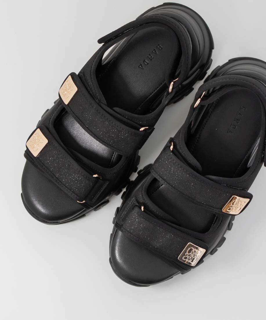  「モノグラムスクエアパーツスポーツサンダル」|サンダル|