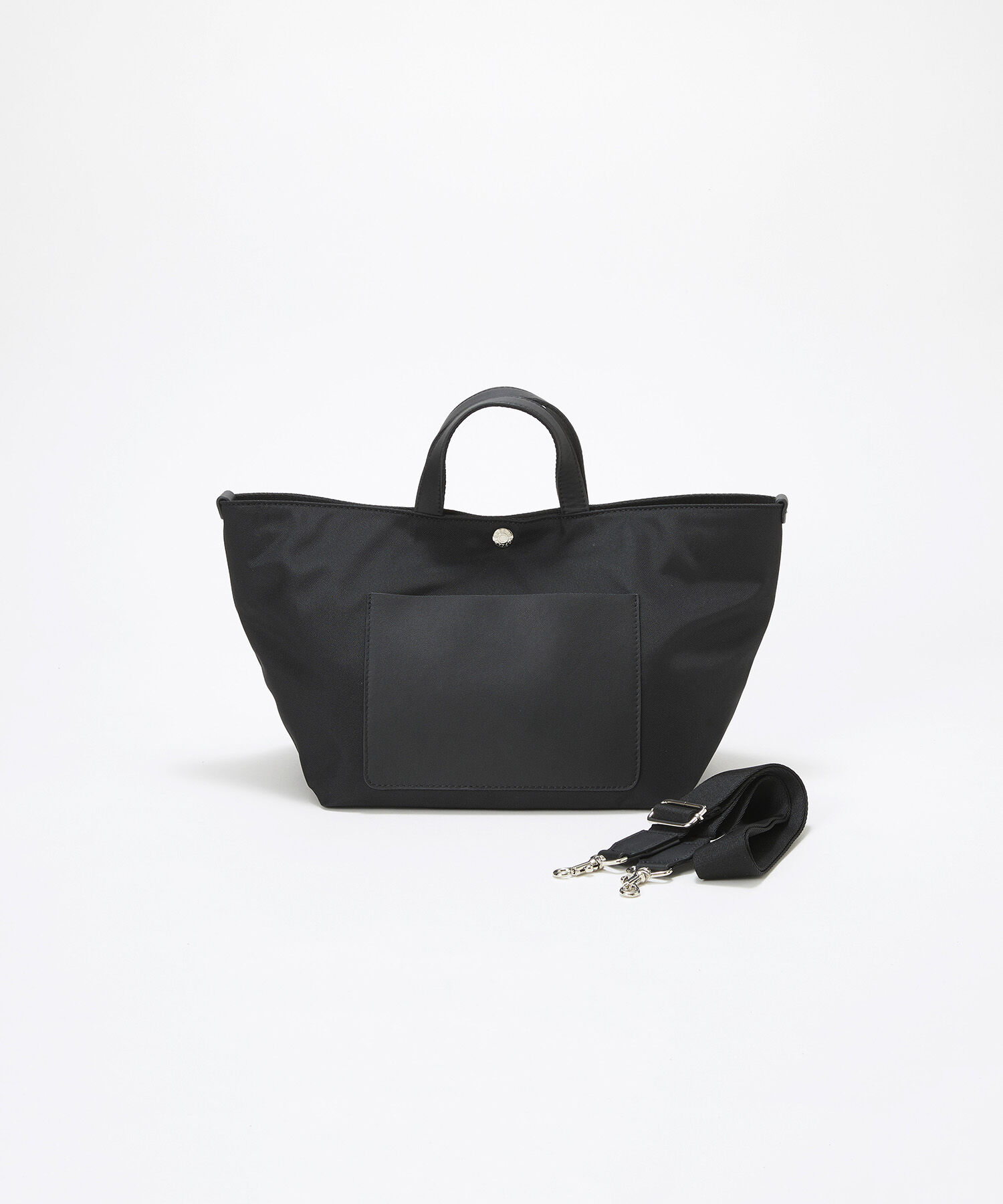 TOPKAPI BREATH「【Breath TOPKAPI sis】【WEB限定】ナイロン レザーポケット ミニ トートバッグ 」|トートバッグ|ブラック