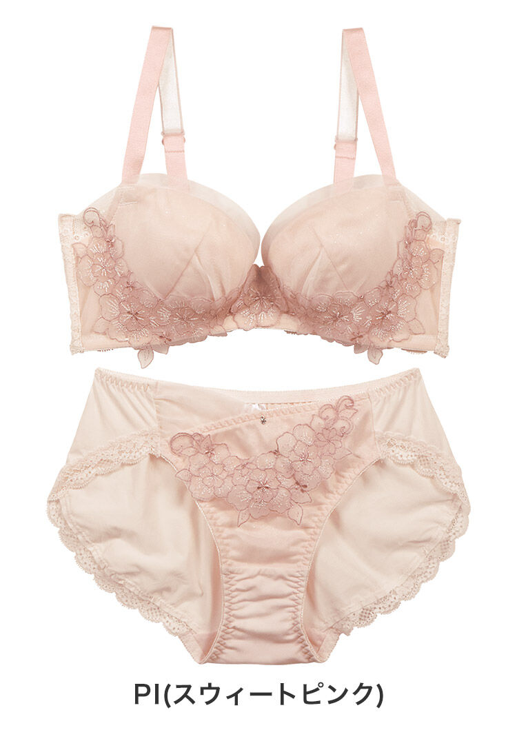 intesucre「アンテシュクレ なでしこブラ 脇高スレンダースタイル ブラセット IBT331」|インナー|PI