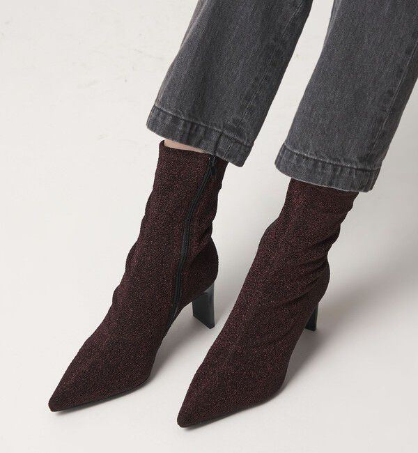 ODETTE E ODILE「＜SY＞ ポインテッドストレッチ ショートブーツ70&uarr;」|ショートブーツ|