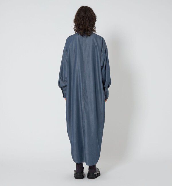 ASTRAET「＜ASTRAET＞デニムライク リボン シャツワンピース」|ワンピース|