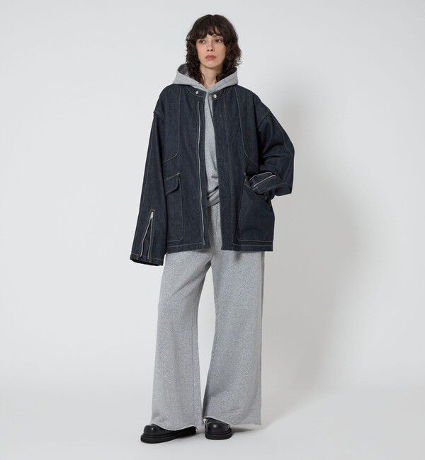 ASTRAET「＜ASTRAET＞デニム ノーカラー ジップブルゾン UNISEX」|デニムジャケット|