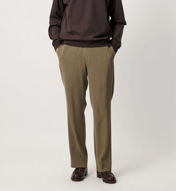 UNITED ARROWS「シャーリーカルゼ モダンストレート パンツ -ヨコストレッチ 防しわ-」|スラックス|