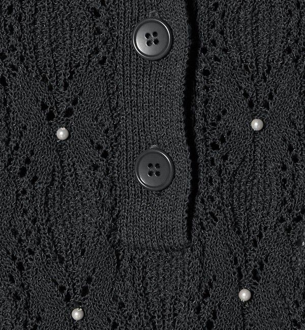 UNITED ARROWS「フェイクパール レース プルオーバー ニット ウォッシャブル」|ニット・セーター|