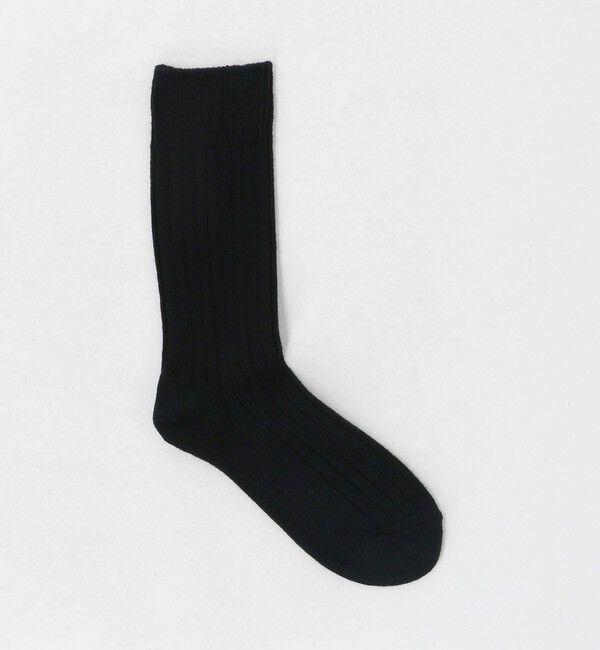 UNITED ARROWS「＜ROTOTO＞リブクルーソックス」|ソックス|BLACK