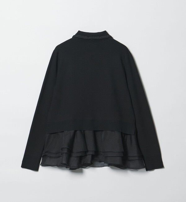 UNITED ARROWS「レディー ポロコンビ  ロングスリーブニット」|カーディガン|