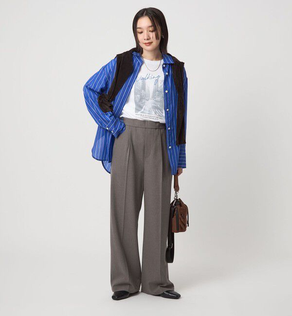 UNITED ARROWS green label relaxing「【WEB限定】＜at ease＞オルマイ ワイド パンツ マシンウォッシャブル ストレッチ 帯電防止」|その他|