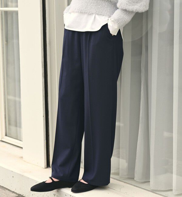 UNITED ARROWS green label relaxing「【WEB限定】＜at ease＞オルマイ ワイド パンツ マシンウォッシャブル ストレッチ 帯電防止」|その他|