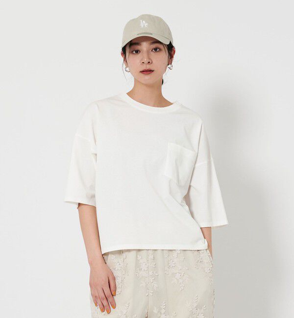 BEAUTY&YOUTH UNITED ARROWS「ドルマンスリーブ ポケット Tシャツ -接触冷感-」|Tシャツ・カットソー|OFF WHITE