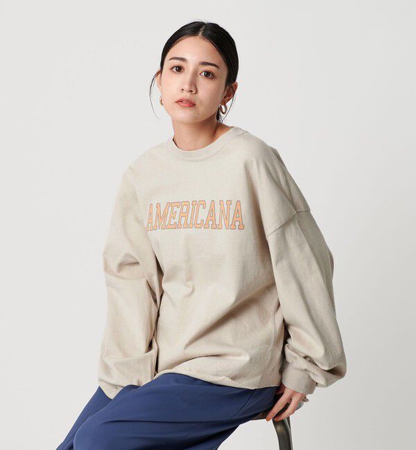 BEAUTY&YOUTH UNITED ARROWS「＜Americana＞ロゴ ロングスリーブTシャツ」|Tシャツ・カットソー|
