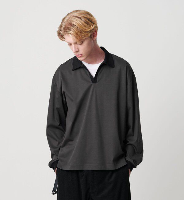 BEAUTY&YOUTH UNITED ARROWS「シャイニー スムース コンビ スキッパー カットソー」|Tシャツ・カットソー|