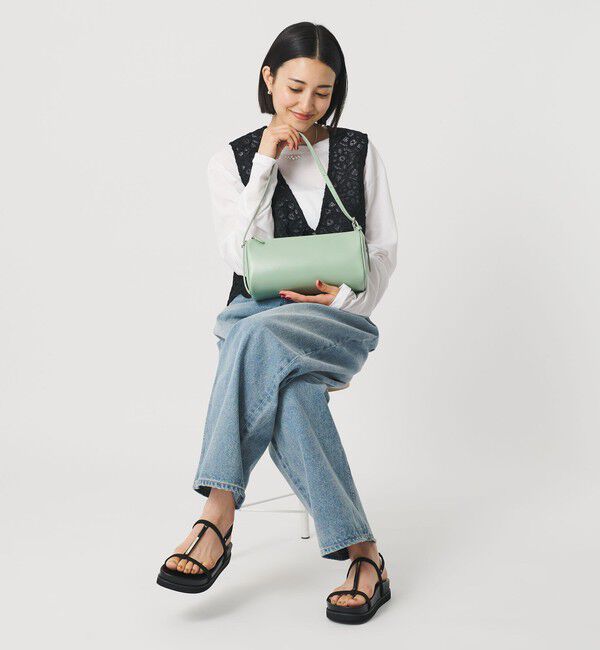 BEAUTY&YOUTH UNITED ARROWS「＜YAHKI＞レザー スクエア ダブルジップ ショルダーバッグ」|ショルダー・メッセンジャー|