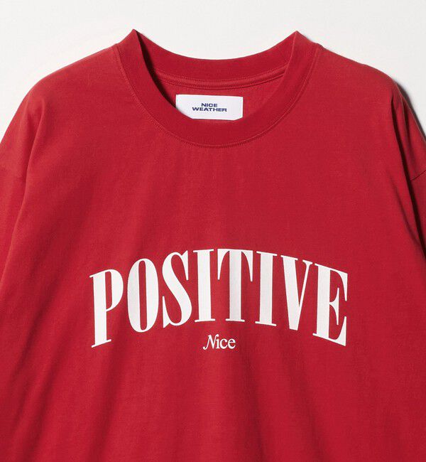 NICE WEATHER「＜NICE WEATHER＞POSITIVE ロングスリーブTシャツ」|Tシャツ・カットソー|