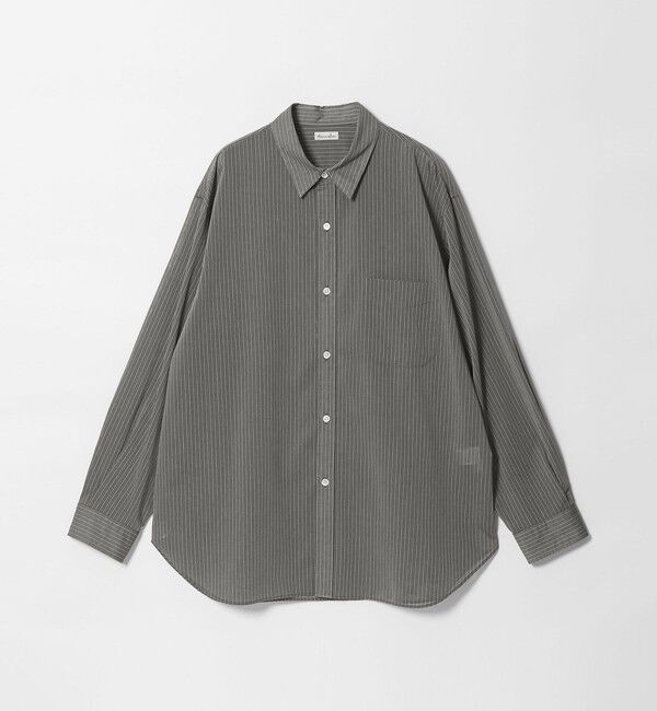 STEVEN ALAN「＜Steven Alan＞ 100 ガスボイル ストライプ レギュラーカラー シャツ LOOSE」|シャツ・ブラウス|OLIVE