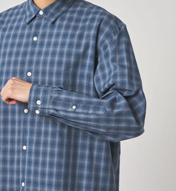 STEVEN ALAN「＜Steven Alan＞ C/L/S オンブレー チェック レギュラーカラー シャツ LOOSE」|シャツ・ブラウス|