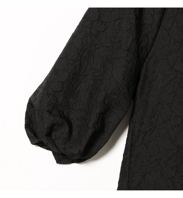 Demi-Luxe BEAMS 「フクレ織りジャカード パフスリーブ ドレス＊」|ワンピース|