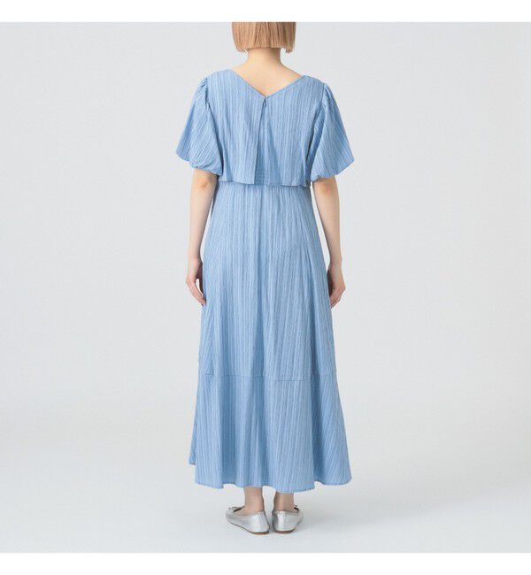 Ray BEAMS 「ジャカード スクエアネック パフスリーブ ワンピース」|ワンピース|