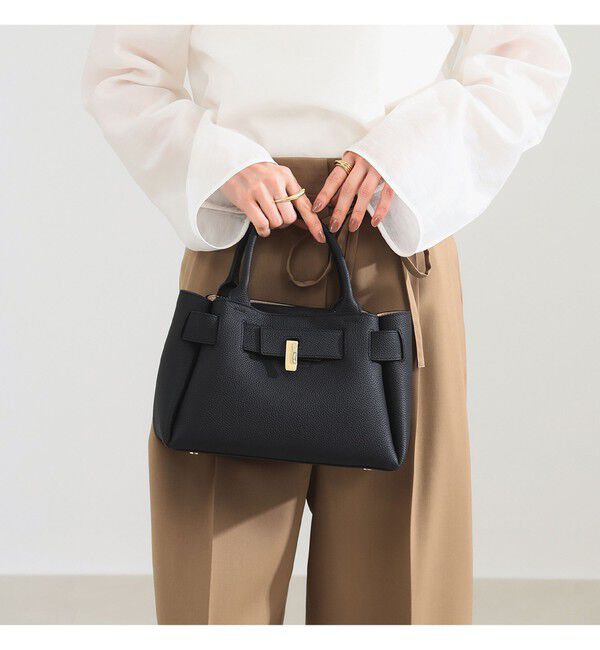 Demi-Luxe BEAMS 「【WEB限定】PUNTI. / MIRROR ハンドバッグ」|トートバッグ|BLACK