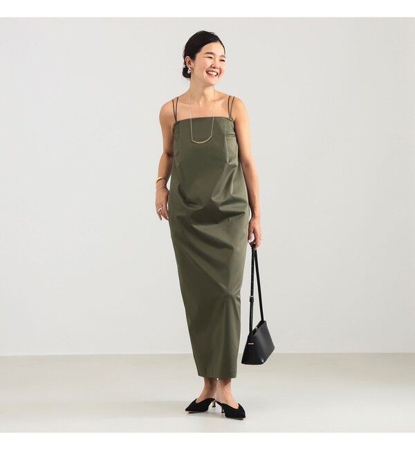 Demi-Luxe BEAMS 「エディター東原妙子 &times; Demi-Luxe BEAMS / シャイニー キャミソール ワンピース」|ワンピース|