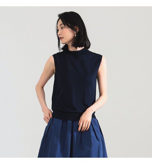 Demi-Luxe BEAMS 「シルク ノースリーブ トップス」|ニット・セーター|