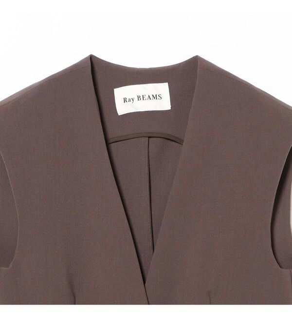 Ray BEAMS 「2ボタン シングル ノースリーブ ジレ」|ベスト・ジレ|