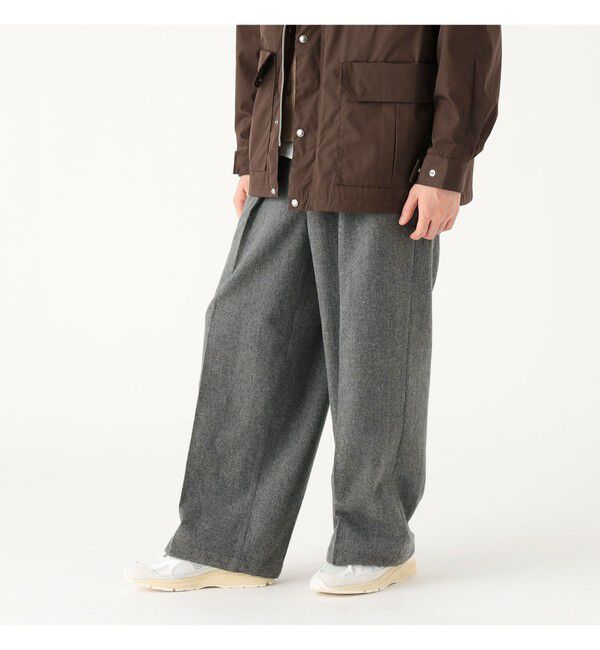 BEAMS「フランネル ワイド スラックス」|チノ|