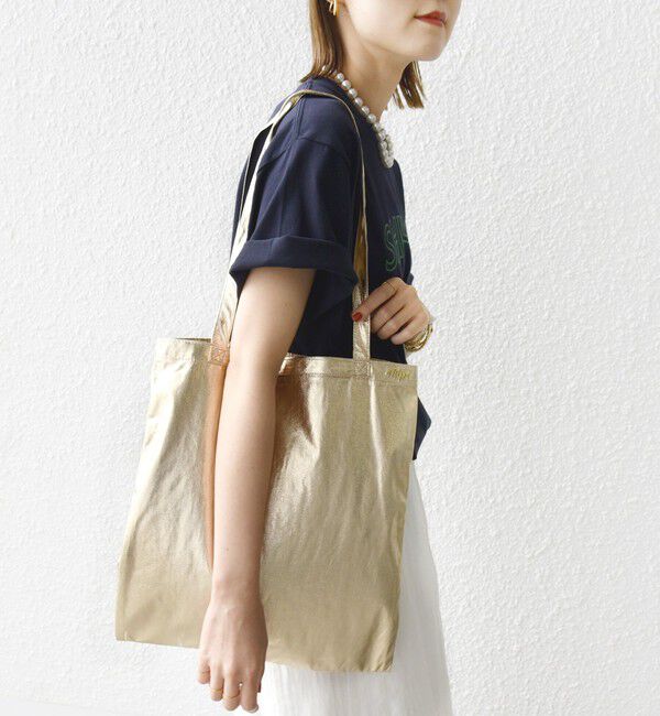 SHIPS for women「メタリック 3パーテーション エコバッグ 」|エコバッグ|ゴールド