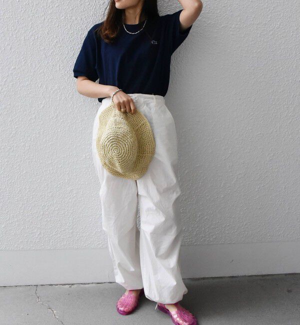 SHIPS any「【SHIPS any別注】LACOSTE: ワンポイント ロゴ ピケ クルーネック Tシャツ 24SS◇」|Tシャツ・カットソー|