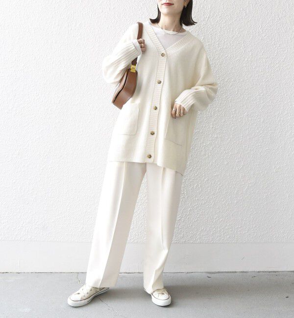 SHIPS any「SHIPS any: AQUA カシミヤ ミックス Vネック ニット カーディガン」|カーディガン|