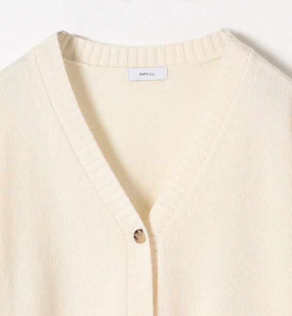 SHIPS any「SHIPS any: AQUA カシミヤ ミックス Vネック ニット カーディガン」|カーディガン|