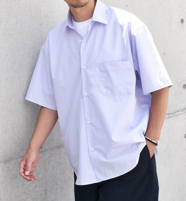 SHIPS any「SHIPS any: オーバーサイズ カラーパレット ハーフスリーブ シャツ◇」|シャツ・ブラウス|パープル