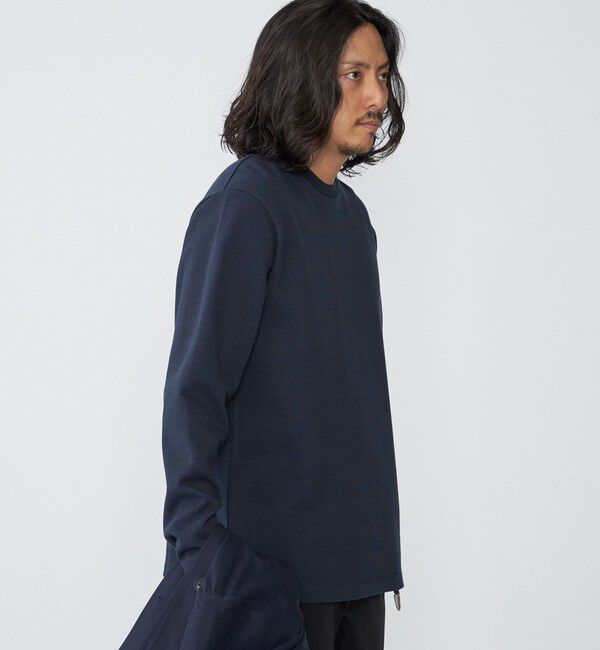 SHIPS「SHIPS: 鹿の子 ダブルフェイス クルーネック ロングスリーブ Tシャツ (ロンT)」|Tシャツ・カットソー|