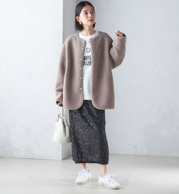 SHIPS for women「〈手洗い可能〉リバーシブル ボア &times; フリース ブルゾン」|ブルゾン・スタジャン|