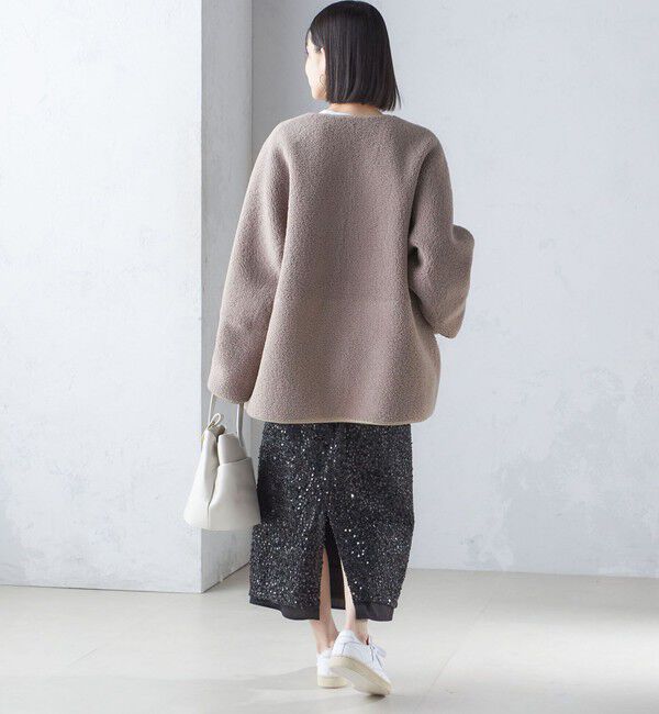 SHIPS for women「〈手洗い可能〉リバーシブル ボア &times; フリース ブルゾン」|ブルゾン・スタジャン|