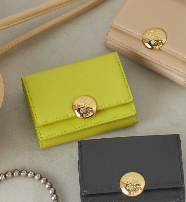 SHIPS for women「イタリアンレザー ゴールドパーツ 三つ折り 財布」|財布|