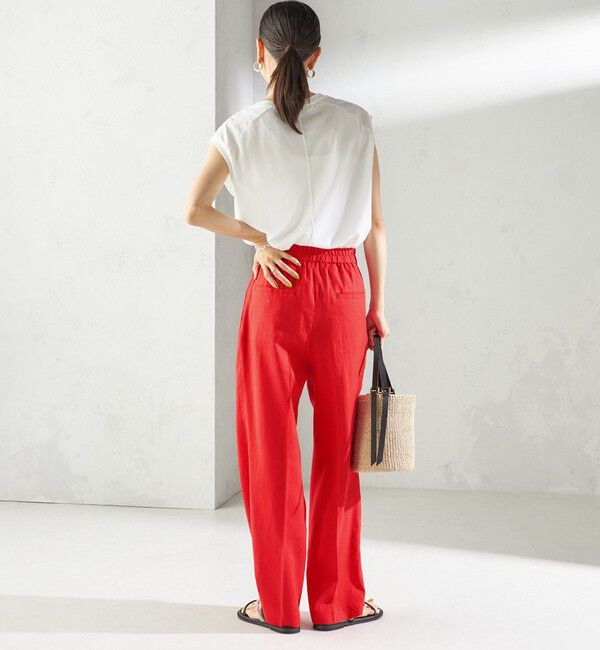 SHIPS for women「〈手洗い可能〉綿麻 ビエラ 2タック パンツ」|その他|