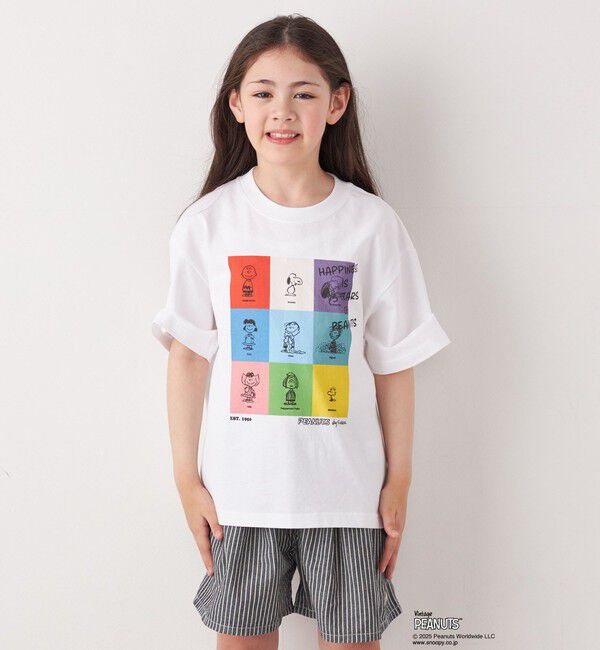 SHIPS any「SHIPS any: SNOOPY コラボ ブロック グラフィック カラー プリント Tシャツ◇」|Tシャツ・カットソー|