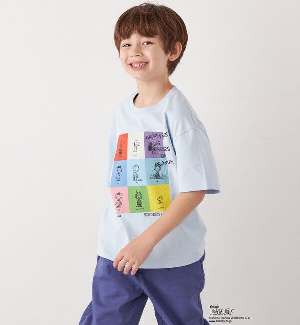 SHIPS any「SHIPS any: SNOOPY コラボ ブロック グラフィック カラー プリント Tシャツ◇」|Tシャツ・カットソー|