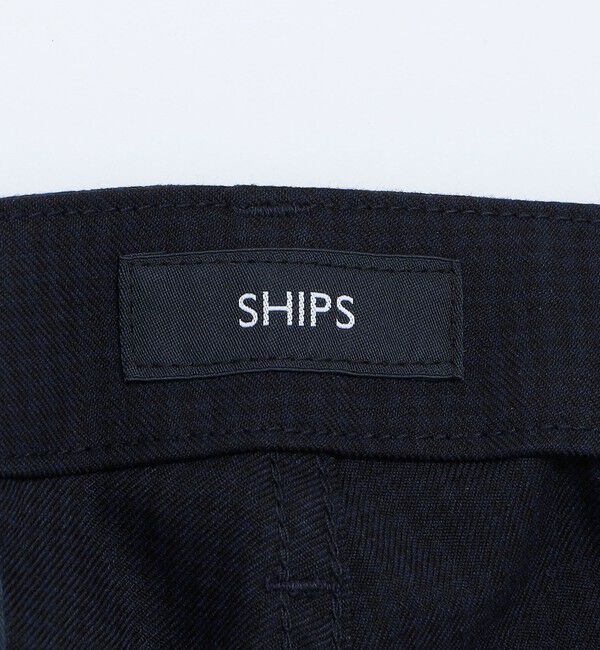 SHIPS「SHIPS: TR チェック テーパード チノ パンツ」|チノ|