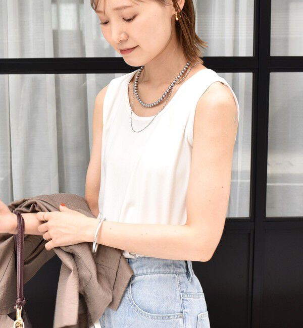 SHIPS for women「〈手洗い可能〉ポリエステル スノー ベロア 前後 2WAY タンクトップ」|タンクトップ|