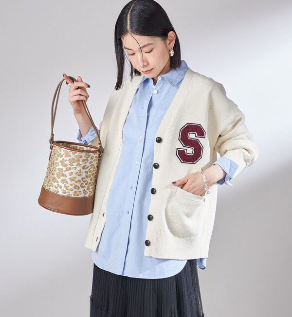 SHIPS for women「〈手洗い可能〉サガラ ワッペン レタード カーディガン」|カーディガン|