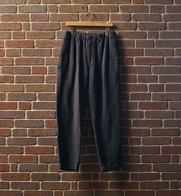 SHIPS「SHIPS: AUTHENTIC コットン ツイード イージーパンツ」|チノ|ダークグレー