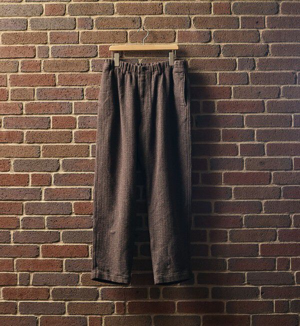 SHIPS「SHIPS: AUTHENTIC コットン ツイード イージーパンツ」|チノ|ブラウン