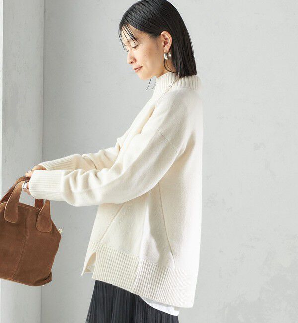 SHIPS for women「〈手洗い可能〉ウール カシミヤ ハイネック プルオーバー」|ニット・セーター|