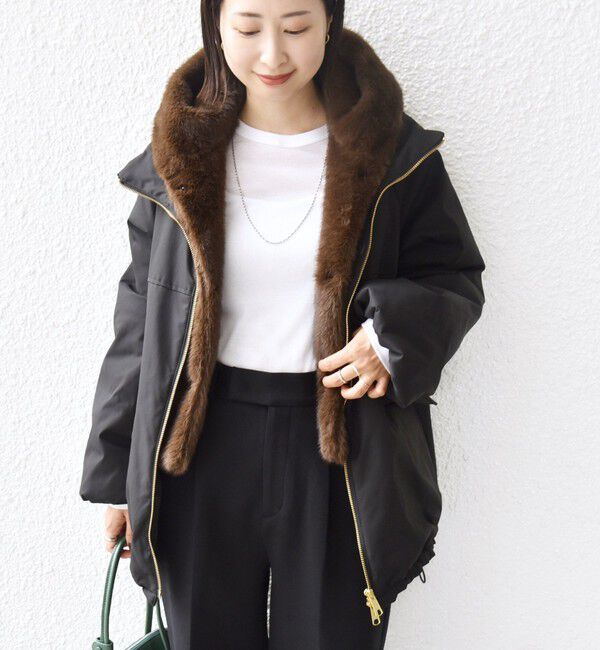 SHIPS for women「【WEB限定】2WAY フェイクファー 中綿 ブルゾン」|ブルゾン・スタジャン|