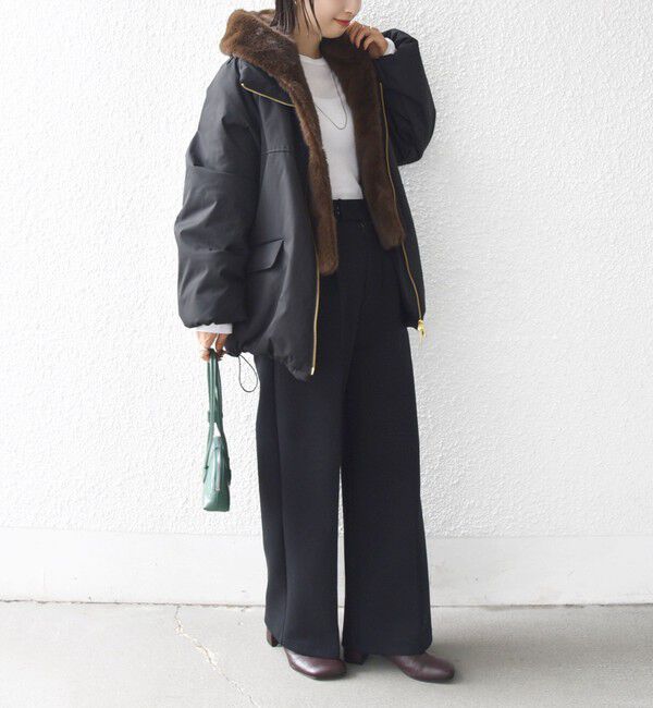 SHIPS for women「【WEB限定】2WAY フェイクファー 中綿 ブルゾン」|ブルゾン・スタジャン|