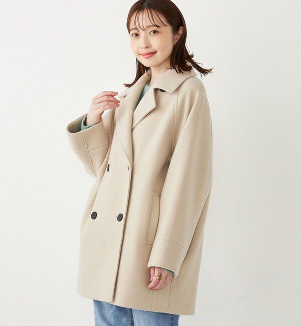 SHIPS Colors 「SHIPS Colors:〈手洗い可能〉ジャージーメルトン ピーコート◇」|ピーコート|