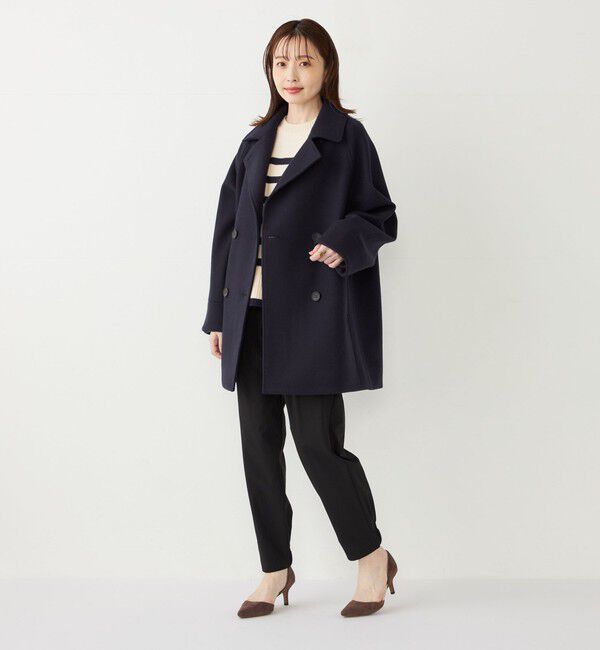 SHIPS Colors 「SHIPS Colors:〈手洗い可能〉ジャージーメルトン ピーコート◇」|ピーコート|